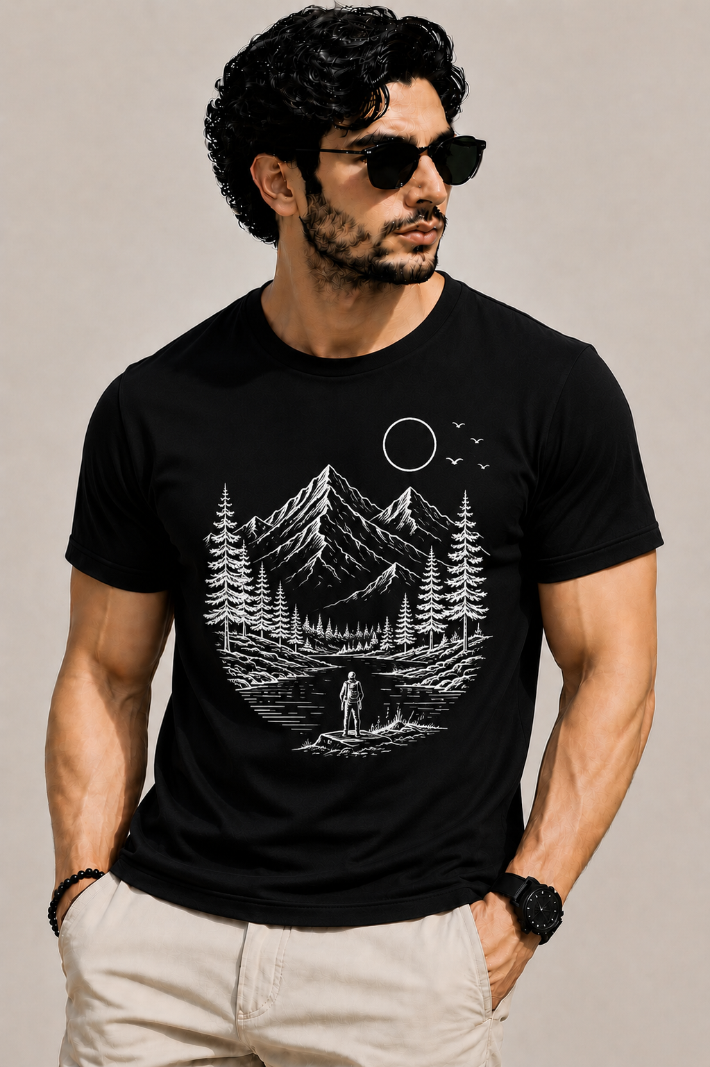 Rennzy Alpine Explorer Embroidered T-Shirt