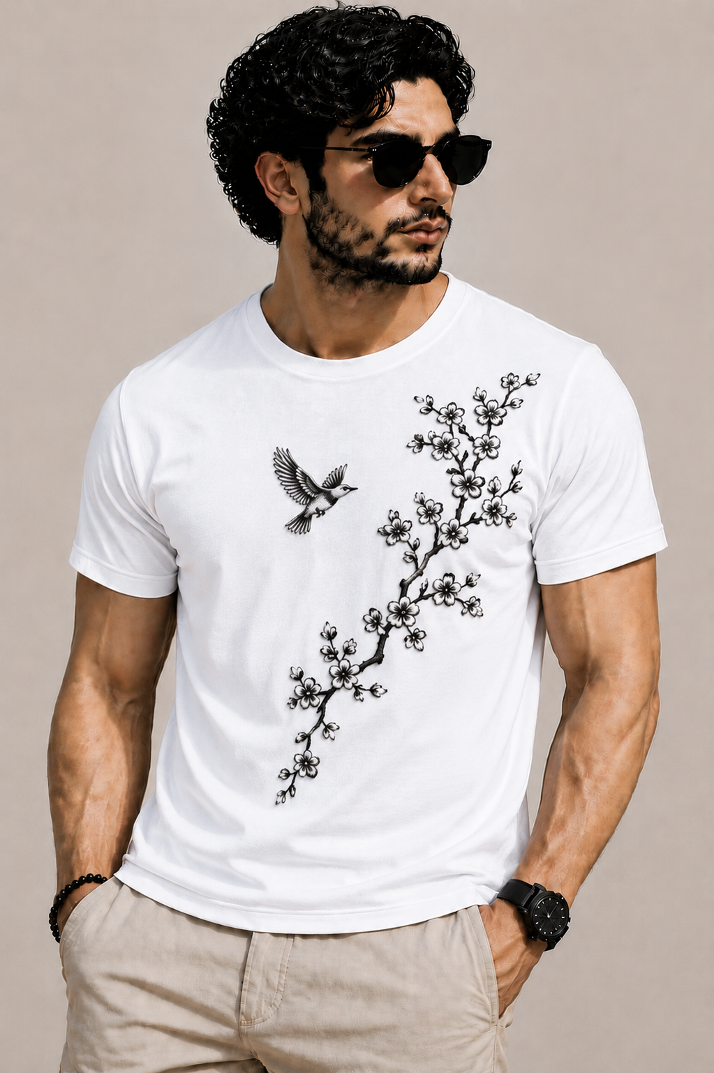 Sakura Flight Embroidered T-Shirt