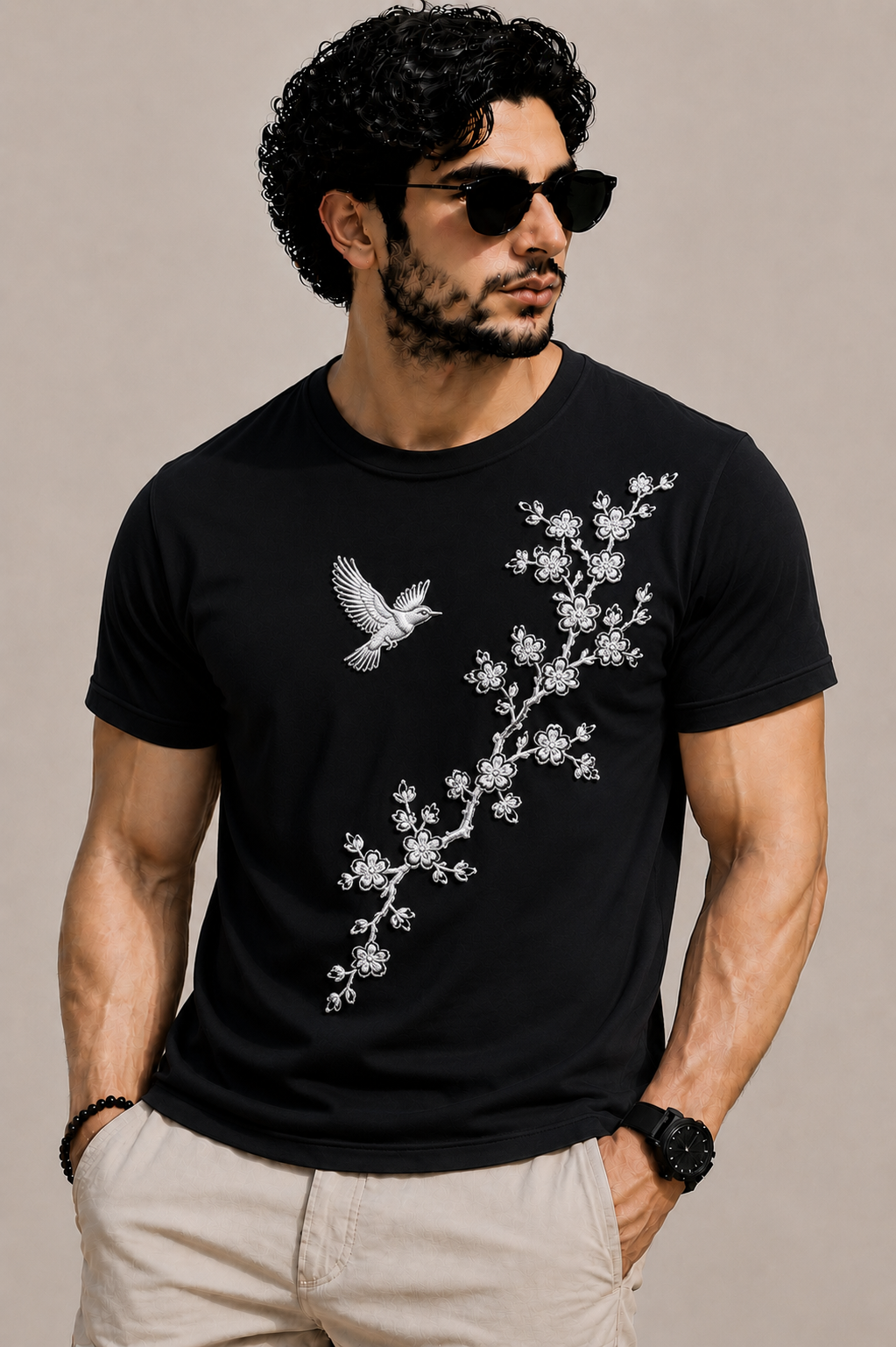 Sakura Flight Embroidered T-Shirt
