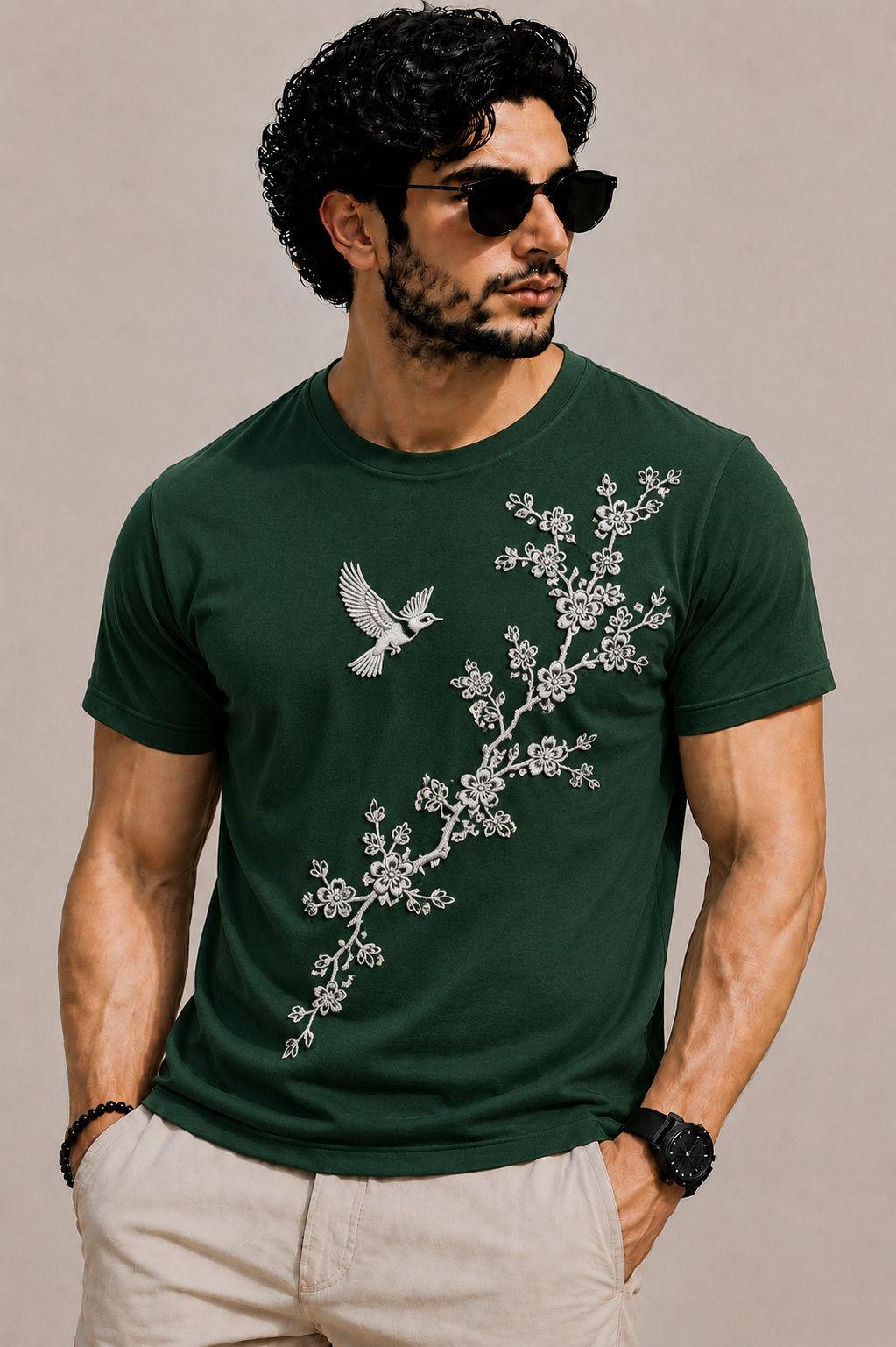 Sakura Flight Embroidered T-Shirt