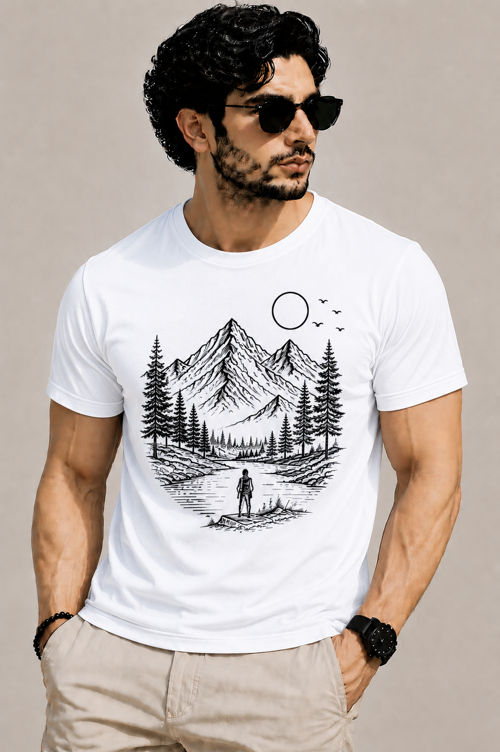 Rennzy Alpine Explorer Embroidered T-Shirt